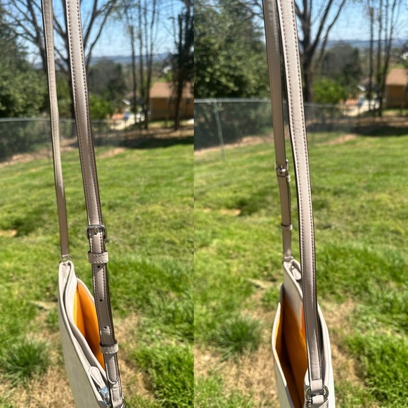 Coach Varsity Stripe Crossbody Bag F38402 Cream Orange Yellow Swingpack 2018 - Picture 8 of 12